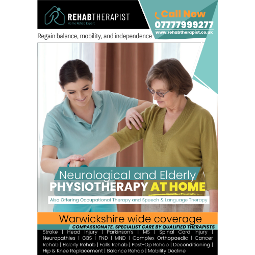 Home Physiotherapy for Stroke, Neurological and Elderly conditions across Warwickshire