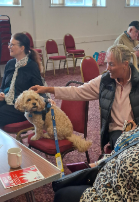 Health Exchange Rugby Pets as Therapy Hub in partnership with Rugby Thornfield Bowling club.